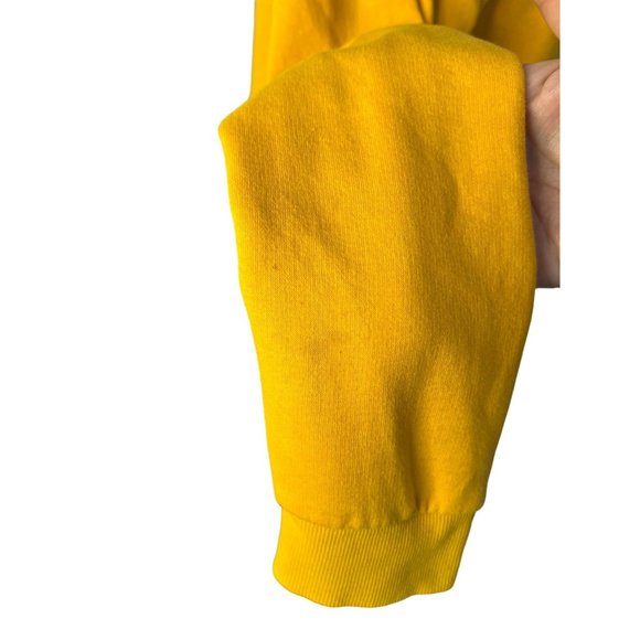 Divided H & M Hoodie Women's M Yellow Cropped Long Sleeve Stretch Solid flaw - Picture 10 of 13